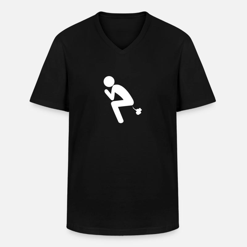 Liebe - Männer-T-Shirt mit V-Ausschnitt - Schwarz