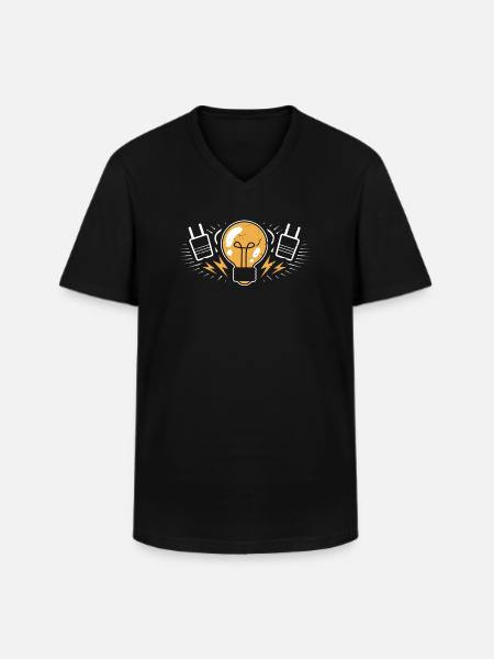Elektriker - Männer-T-Shirt mit V-Ausschnitt - Schwarz