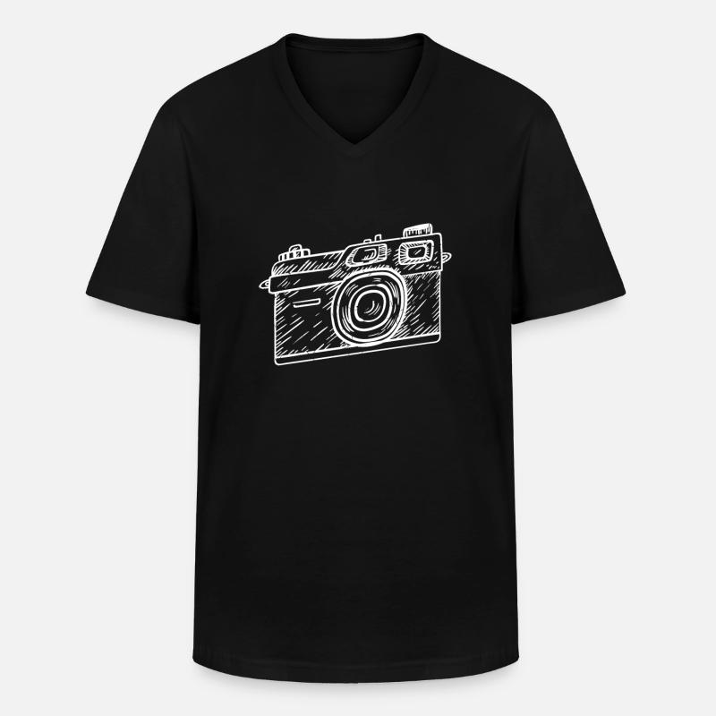 Fotograf - Männer-T-Shirt mit V-Ausschnitt - Schwarz