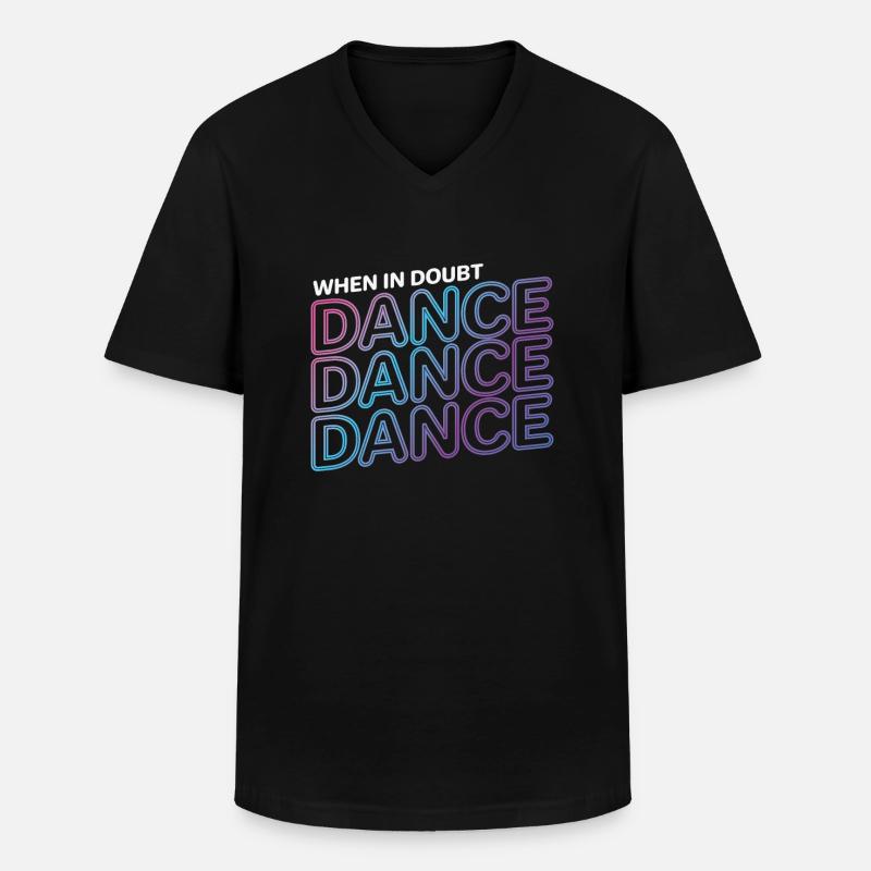 Tanzen "Dance Dance Dance" - Männer-T-Shirt mit V-Ausschnitt - Schwarz