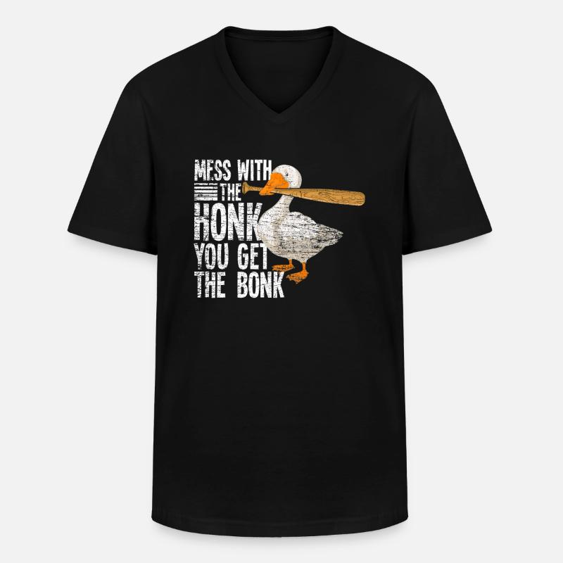 Gans Lustiger Spruch - Männer-T-Shirt mit V-Ausschnitt - Schwarz
