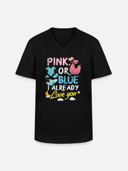 Gender Reveal Baby Party - Men's V-Neck T-Shirt - black