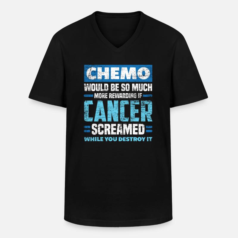 Chemo Krebs - Männer-T-Shirt mit V-Ausschnitt - Schwarz