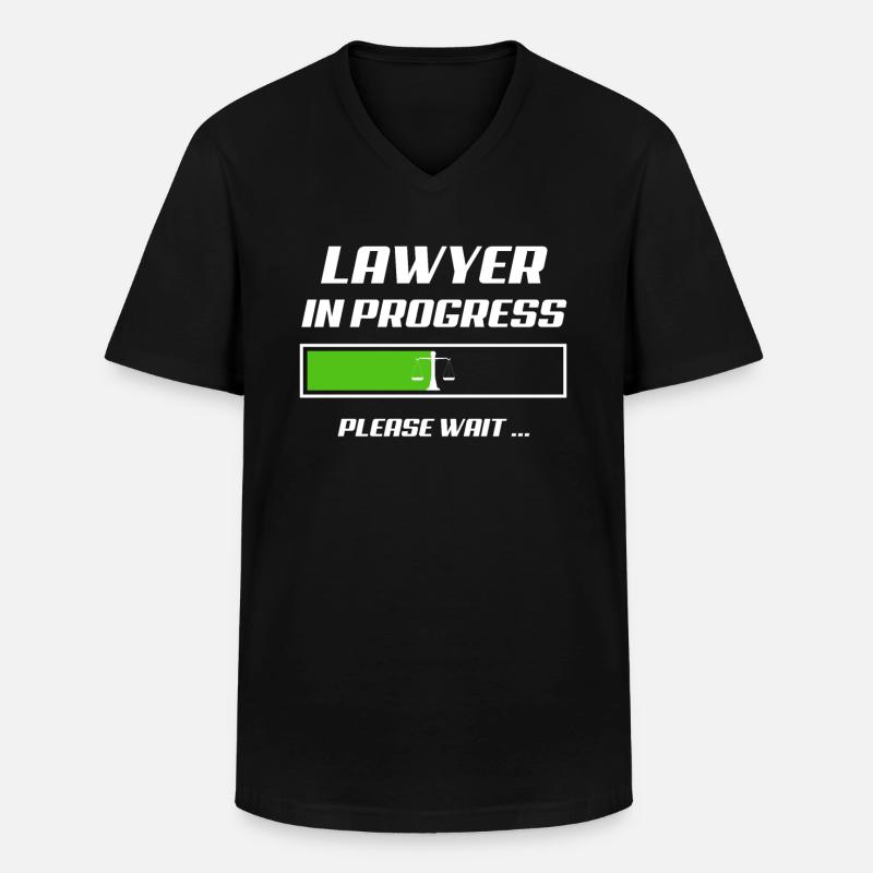 Rechtsanwalt Student - Männer-T-Shirt mit V-Ausschnitt - Schwarz
