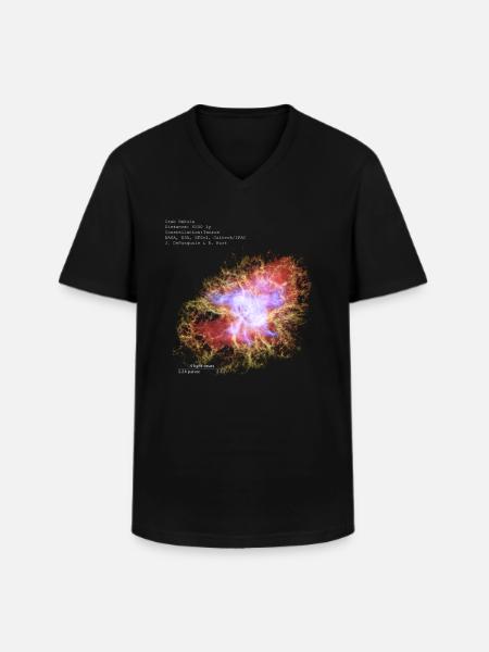 Crab Nebula - Männer-T-Shirt mit V-Ausschnitt - Schwarz