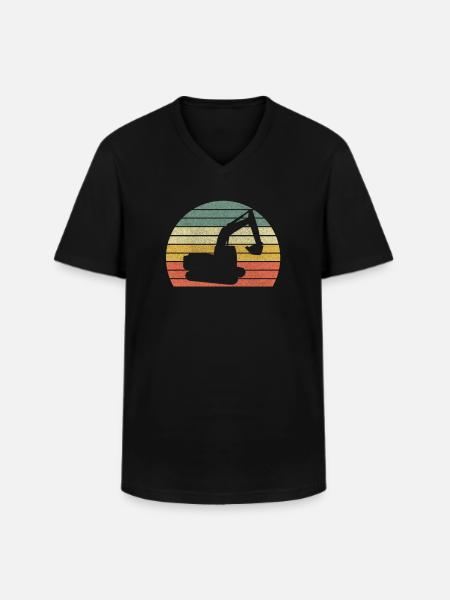 Baggerfahrer Baggern Baggerfahren Bagger - Männer-T-Shirt mit V-Ausschnitt - Schwarz