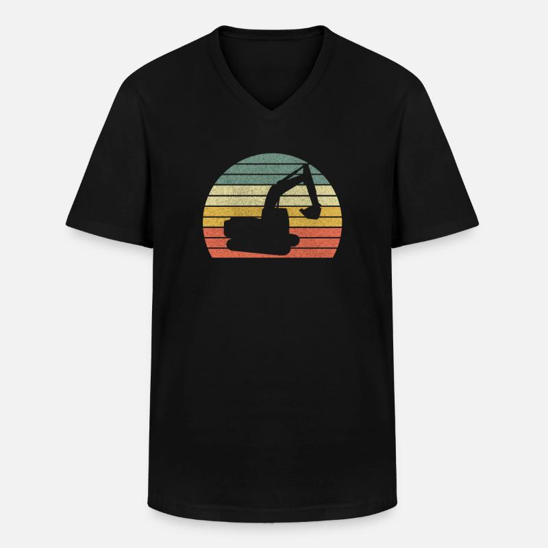 Baggerfahrer Baggern Baggerfahren Bagger - Männer-T-Shirt mit V-Ausschnitt - Schwarz