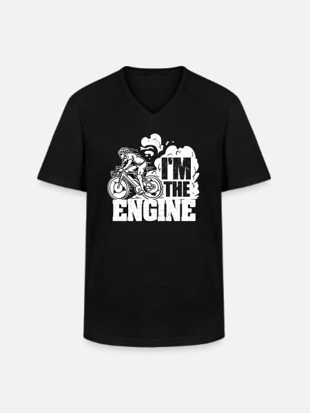 I'm the engine - Men's V-Neck T-Shirt - black