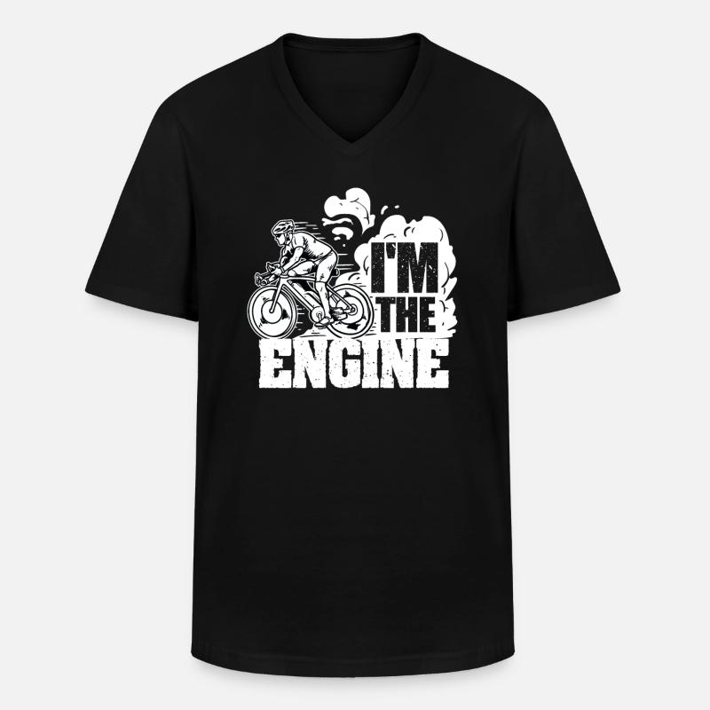 I'm the engine - Männer-T-Shirt mit V-Ausschnitt - Schwarz