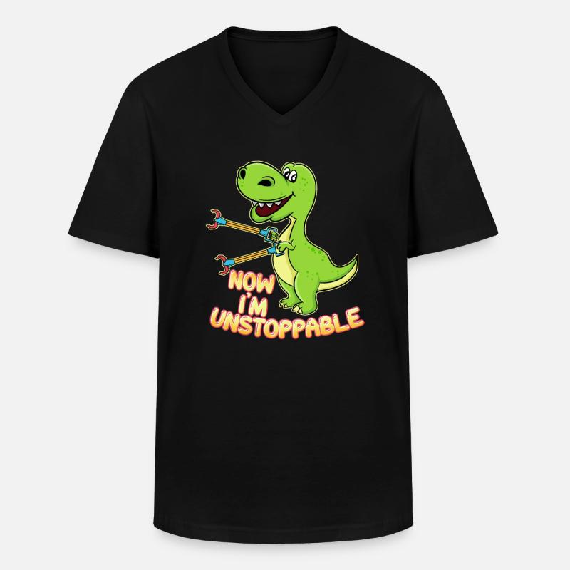 Now I Am Unstoppable - Männer-T-Shirt mit V-Ausschnitt - Schwarz