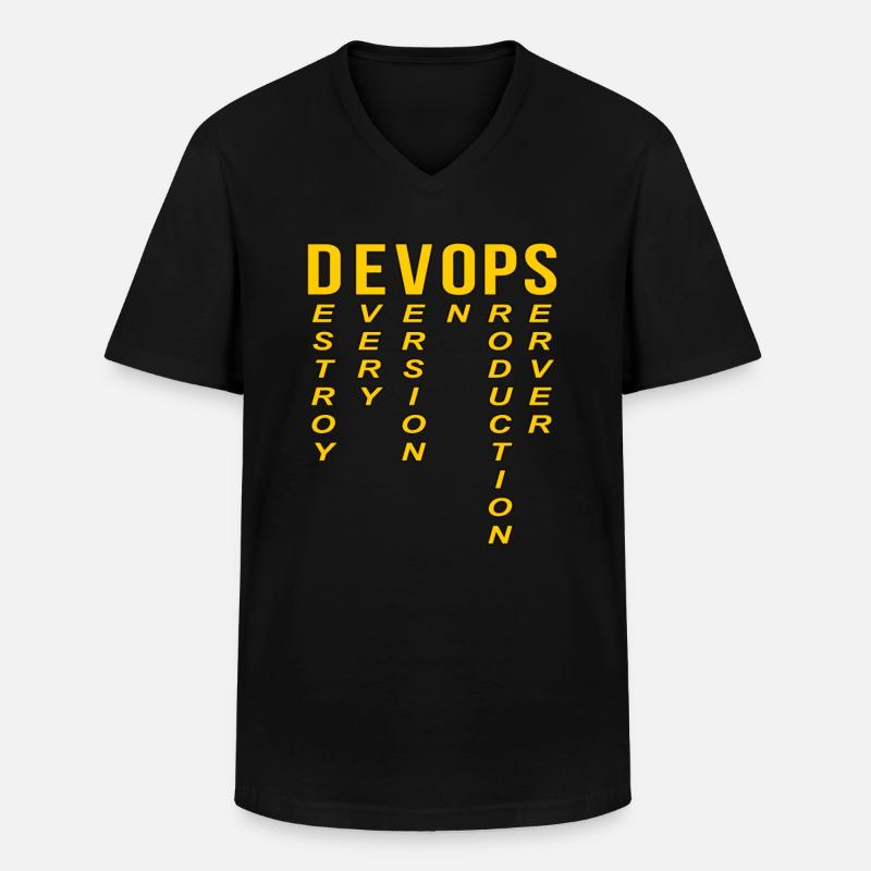Devops Definition of Technical Computer - Men's V-Neck T-Shirt - black