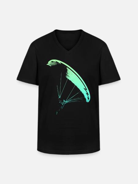 Paraglider Nova CP - Men's V-Neck T-Shirt - black