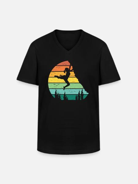 Bouldering Athlete - Men's V-Neck T-Shirt - black
