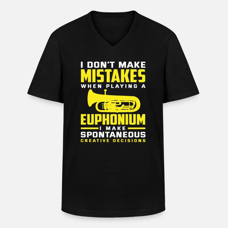 Euphonium Euphonist Euphonistin - Männer-T-Shirt mit V-Ausschnitt - Schwarz
