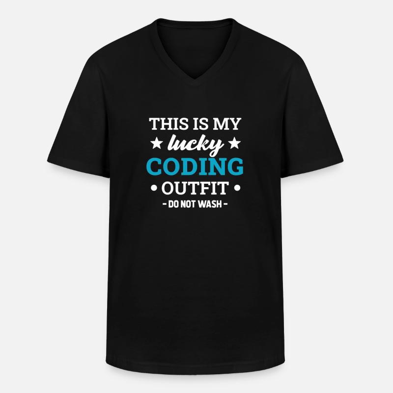 Coding Programming Computer Scientists - Men's V-Neck T-Shirt - black