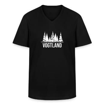 Vogtländer Geschenk Vogtland Heimat Urlaub - Männer-T-Shirt mit V-Ausschnitt - Schwarz - Vorne - AI Model Male 178 dark (178cm)