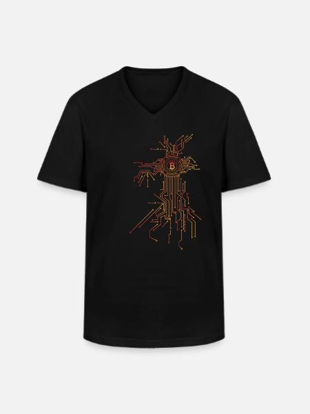 Cryptocurrency Bitcoin Blockchain Miners Clothing - Men's V-Neck T-Shirt - black