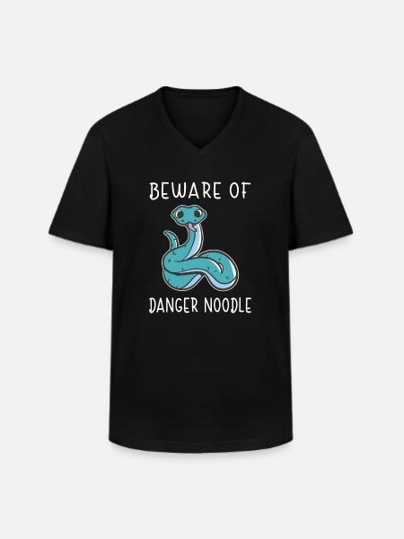 Beware of Snake Noodles Gift - Men's V-Neck T-Shirt - black