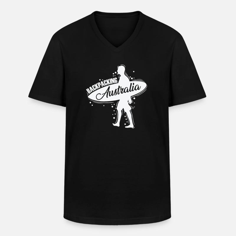 Backbacking Australia Outback Abenteuer - Männer-T-Shirt mit V-Ausschnitt - Schwarz