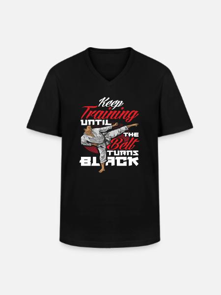 Karate Martial Arts Training - Men's V-Neck T-Shirt - black