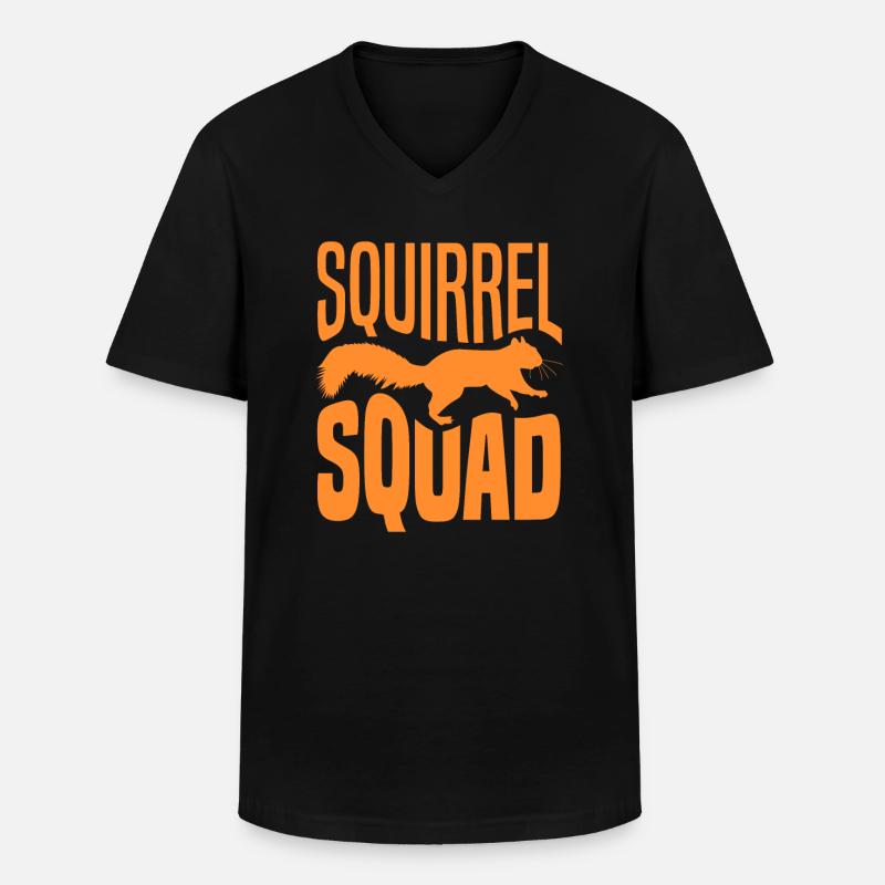 Eichhörnchen Team - Männer-T-Shirt mit V-Ausschnitt - Schwarz