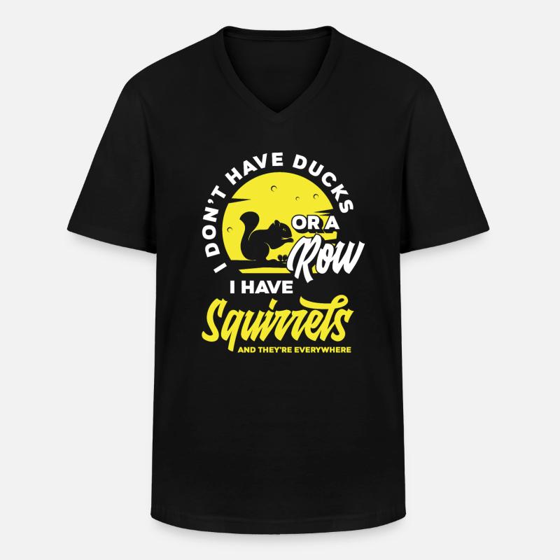 Eichhörnchen - Männer-T-Shirt mit V-Ausschnitt - Schwarz