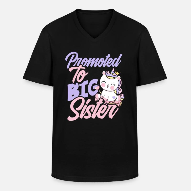 Nachwuchs Mädchen Schwester - Männer-T-Shirt mit V-Ausschnitt - Schwarz