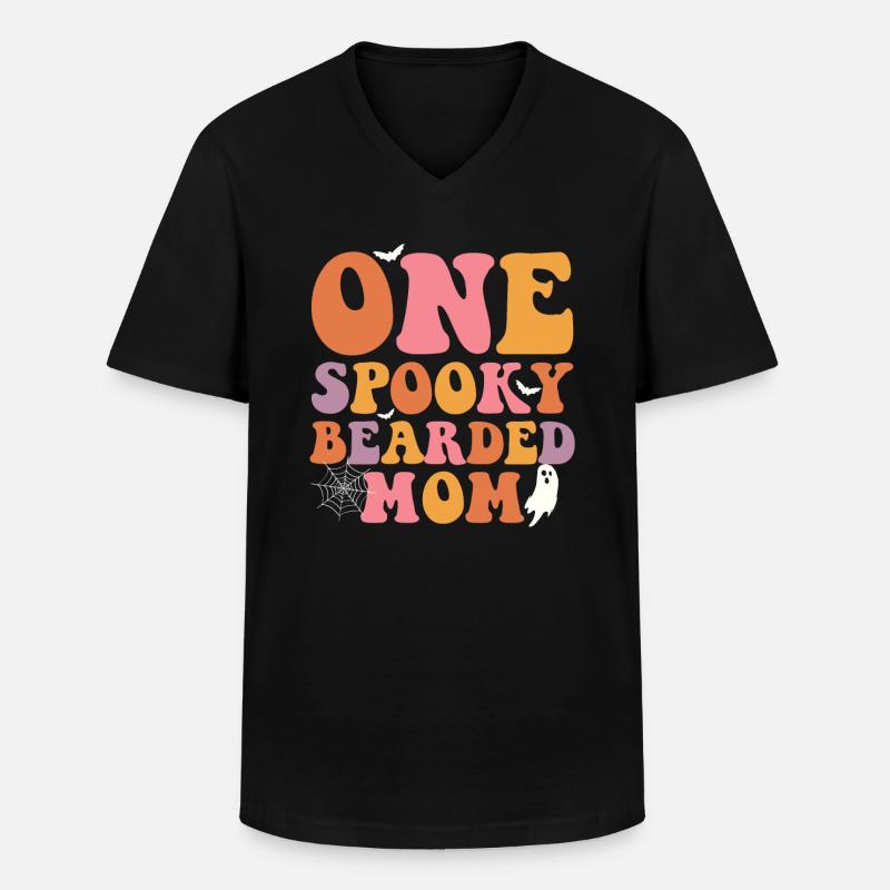 Eine Gespenstische, Bärtige Mutter - - Männer-T-Shirt mit V-Ausschnitt - Schwarz