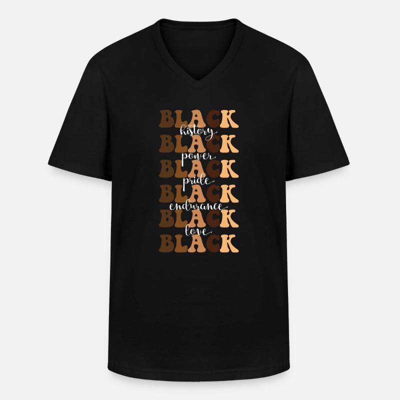 Schwarze Geschichte Schwarze Macht Schwarzer - Männer-T-Shirt mit V-Ausschnitt - Schwarz