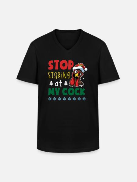 Christmas Cook Thangsgiving Turkey - Men's V-Neck T-Shirt - black