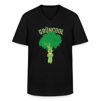 Grünkohl Norddeutschland Kohl Kohlfahrt Norden - Männer-T-Shirt mit V-Ausschnitt - Schwarz - Vorne - AI Model Male 178 dark (178cm)
