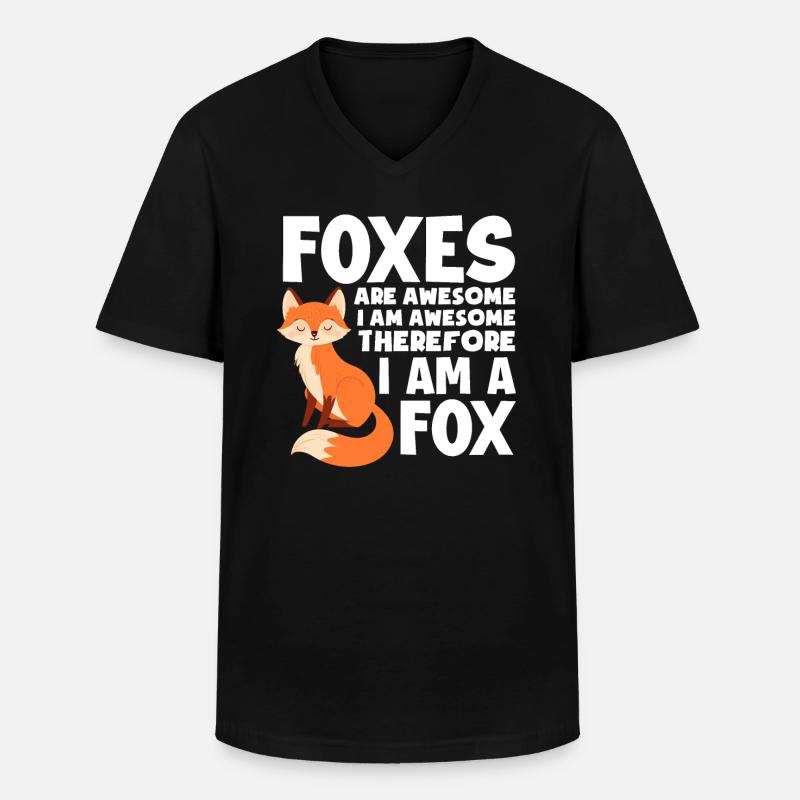 Ich Bin Ein Fuchs - Männer-T-Shirt mit V-Ausschnitt - Schwarz