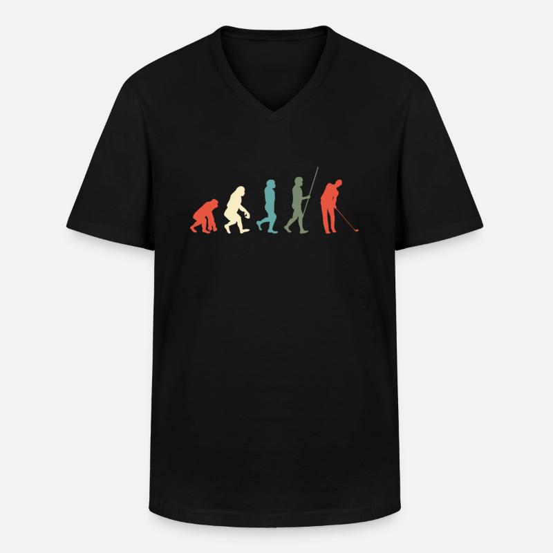 Golfer - Männer-T-Shirt mit V-Ausschnitt - Schwarz