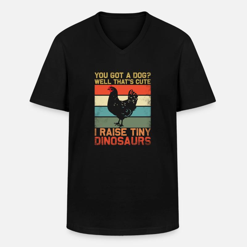 Hühnerbauer Hühnerflüsterer Bauernhoftier - Männer-T-Shirt mit V-Ausschnitt - Schwarz