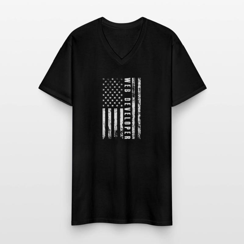 Programmierer, Computeradministrator, Programmierer, Softwareentwickler Männer-T-Shirt mit V-Ausschnitt