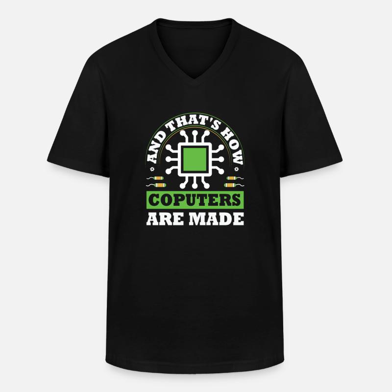 Programmierer, Informatik, Coder Software - Männer-T-Shirt mit V-Ausschnitt - Schwarz