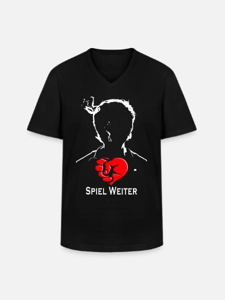 Spiel Weiter Grafik - Männer-T-Shirt mit V-Ausschnitt - Schwarz