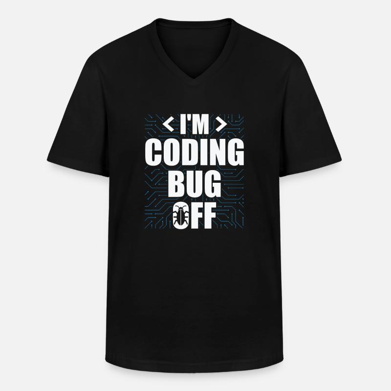 Informatik Admin Programmierer IT-Programmierer - Männer-T-Shirt mit V-Ausschnitt - Schwarz