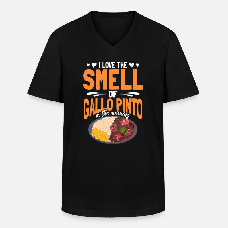 Odeur d’amour du Gallo Pinto Chef Chef Chef - T-shirt col V Homme - noir