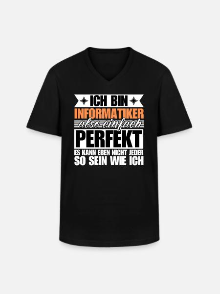 Perfekter Informatiker - Männer-T-Shirt mit V-Ausschnitt - Schwarz