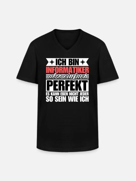 Perfekter Informatiker - Männer-T-Shirt mit V-Ausschnitt - Schwarz