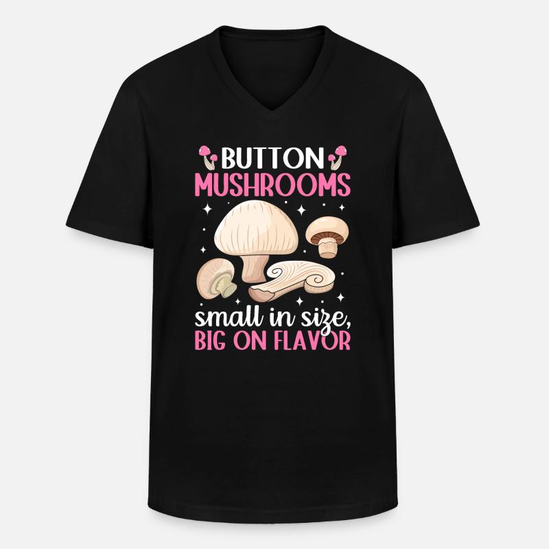 Champignons- Mushrooms- Pilze Geschenkidee - Männer-T-Shirt mit V-Ausschnitt - Schwarz