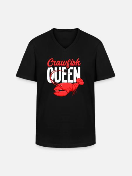 Crawfish Queen Crustacean Gift - Men's V-Neck T-Shirt - black