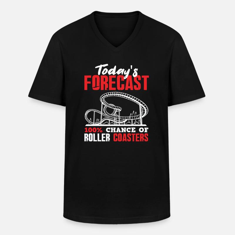 Achterbahn Vorhersage - Männer-T-Shirt mit V-Ausschnitt - Schwarz