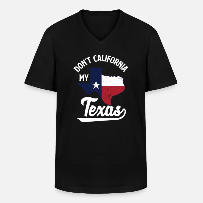 Texas - Männer-T-Shirt mit V-Ausschnitt - Schwarz