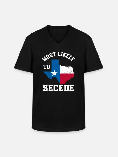 Texas Abspalten - Männer-T-Shirt mit V-Ausschnitt - Schwarz