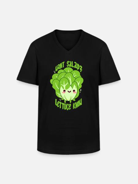 Salade - T-shirt col V Homme - noir