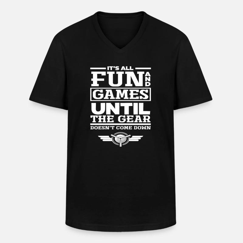 Pilot Saying Pilot Gift - Men's V-Neck T-Shirt - black