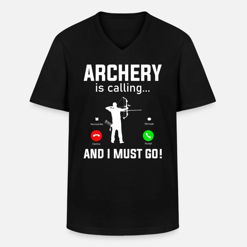 Bogenschießen Bogenschütze - Männer-T-Shirt mit V-Ausschnitt - Schwarz