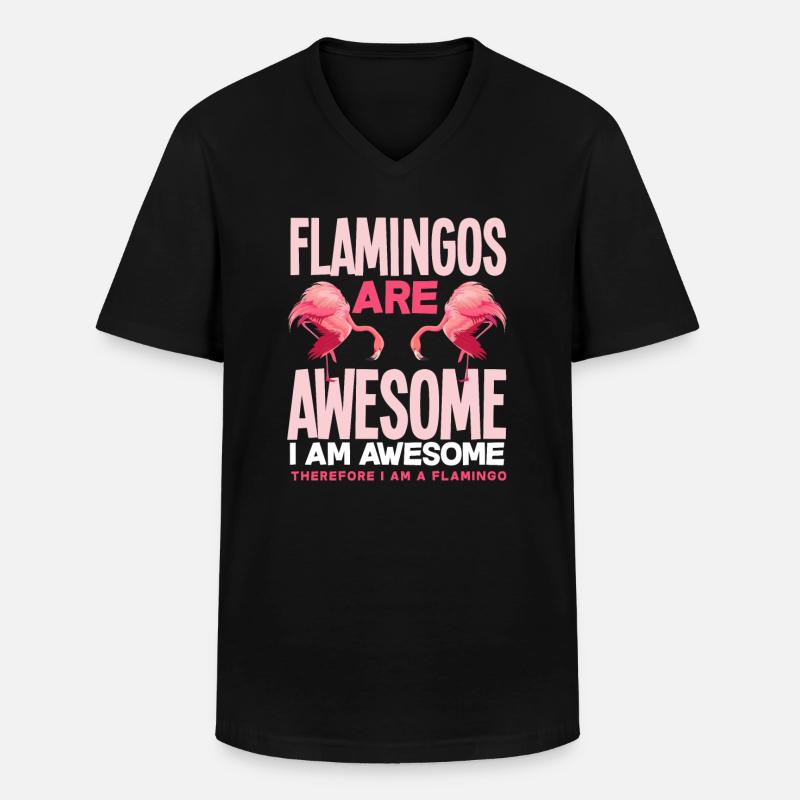 Flamingo Ich Bin Ein Flamingo - Männer-T-Shirt mit V-Ausschnitt - Schwarz